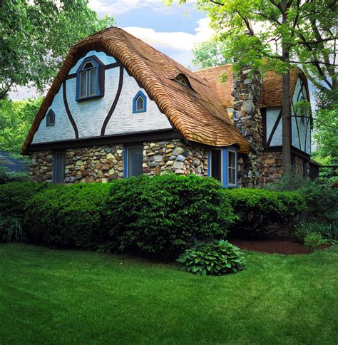 custom tudor revival house roof